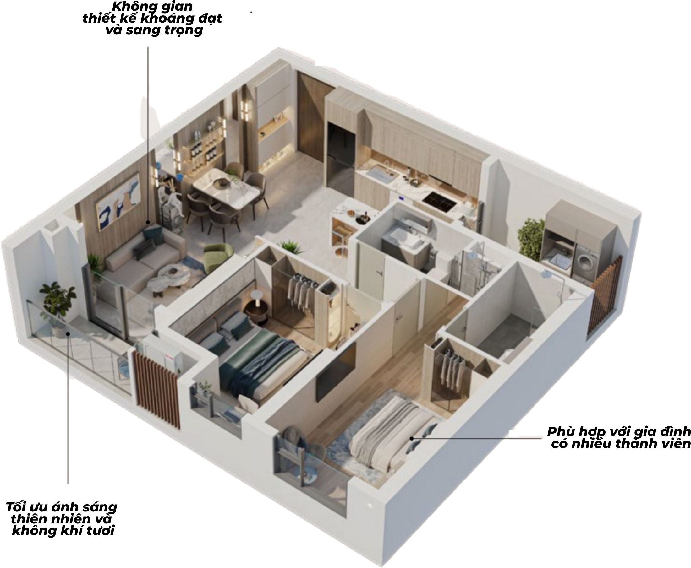 Mặt bằng căn Ax.11 - 2PN2WC